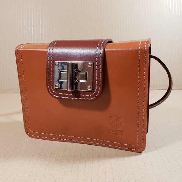 Vera Pelle Handbags - Vera Pelle Brown Crossbody Leather Bag